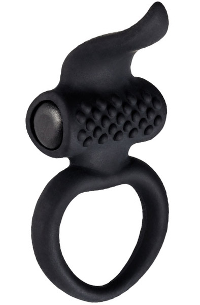 Lingus Vibrating Cock Ring Black - Vibrating cock ring 1