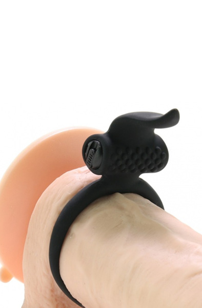 Lingus Vibrating Cock Ring Black - Vibrating cock ring 4