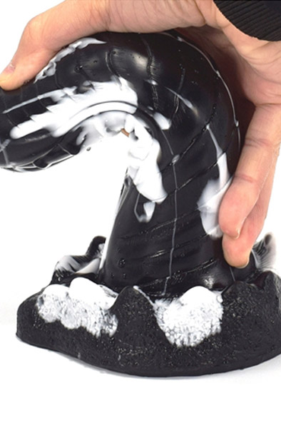Lizard Dildo Black-White 23 cm - Drachen-Dildo 2