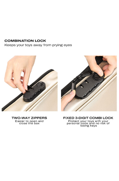 Lockable Discreet Box Luxury Gold - Sextoys aufbewahren 5