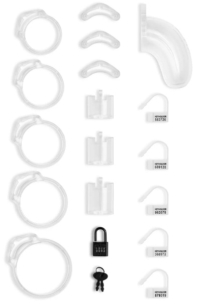 Lockdown Chastity Cage Clear Large - Keuschheitskäfig 2