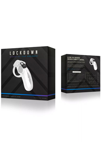 Lockdown Chastity Cage Clear Large - Keuschheitskäfig 5