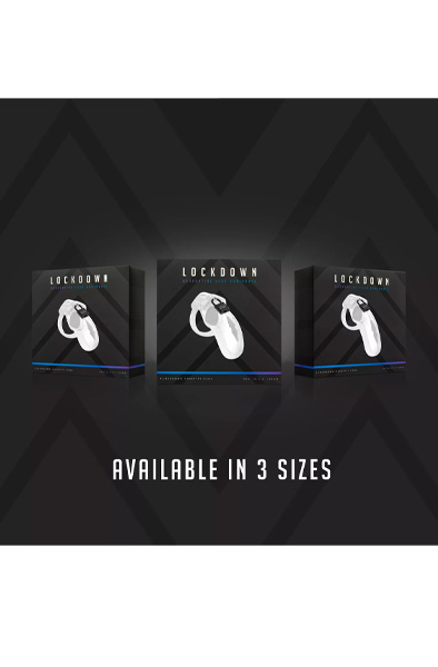 Lockdown Chastity Cage Clear Large - Keuschheitskäfig 6