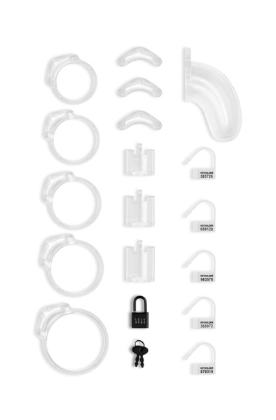 Lockdown Chastity Cage Clear Medium - Keuschheitskäfig 2