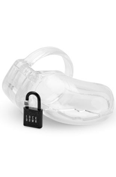 Lockdown Chastity Cage Clear Small - Keuschheitskäfig 3