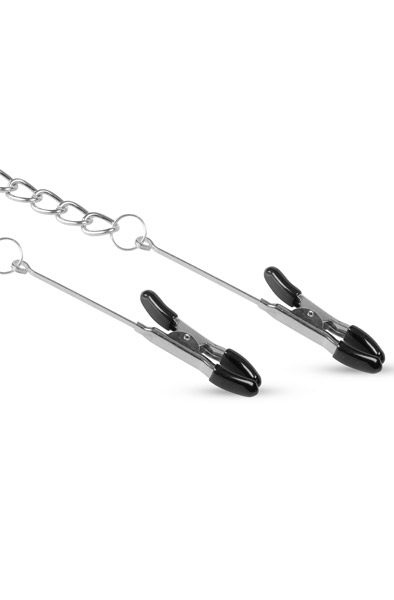 Long Nipple Clamps With Chain - Brustklammern mit Kette 2