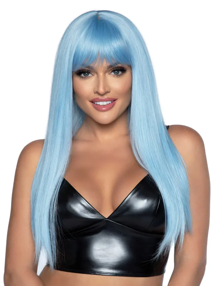 Long Straight Bang Wig Blue - Wig 1 [full]