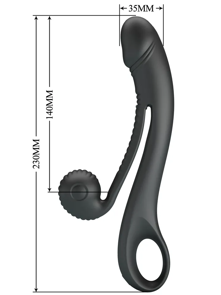 Love Romance Selma Snail Rabbit Black - G-spot vibrator 3