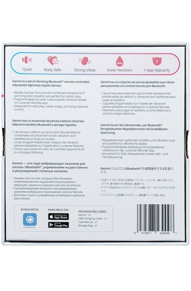 Lovense Gemini Vibrating Nipple Clamps - Vibrierende Nippelklemmen 5