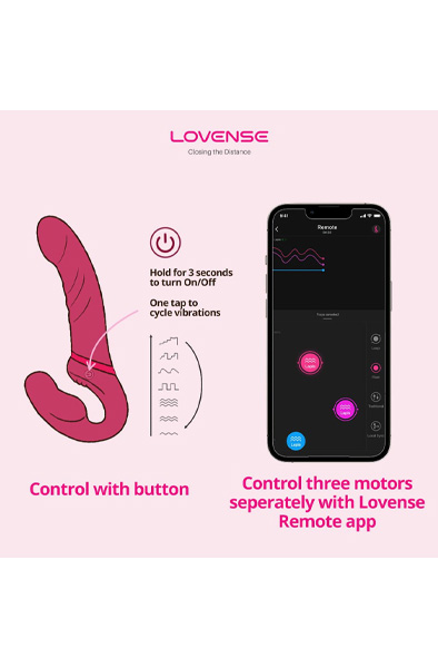 Lovense Lapis Vibrating Strapless Strap-On - Vibrierender Umschnalldildo 7