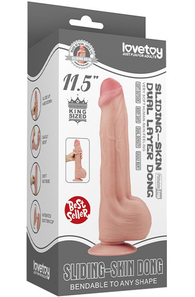 Lovetoy Dildo Dual Layer Sliding Skin 29 cm - XL Dildo 8