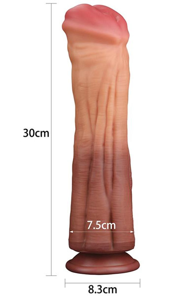 Lovetoy Dual Layered Platinum Silicone Cock 30cm - Dildo 2