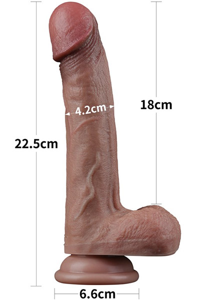 Lovetoy Dual Layered Silicone Dildo 22,5 cm - Realistischer Dildo 2