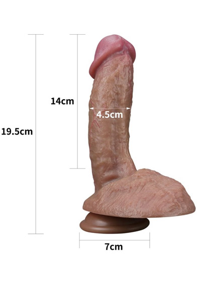 Lovetoy Dual-Layered Silicone Nature Cock 19,5 cm - Dildo 2