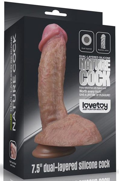 Lovetoy Dual-Layered Silicone Nature Cock 19,5 cm - Dildo 4