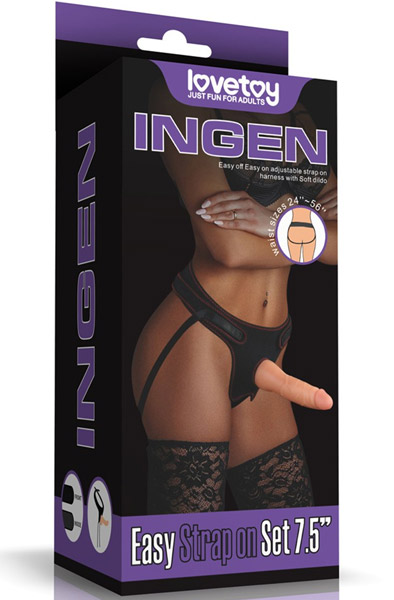 Lovetoy Easy Strapon Set 19 cm - Umschnalldildo mit Geschirr 4