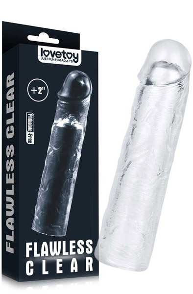 Lovetoy Flawless Clear Penis Sleeve 19 cm - Penisverlängerung/Penishülle 2