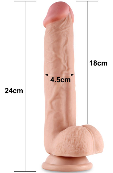 Lovetoy Sliding-Skin Dildo 24 cm - Dildo 3