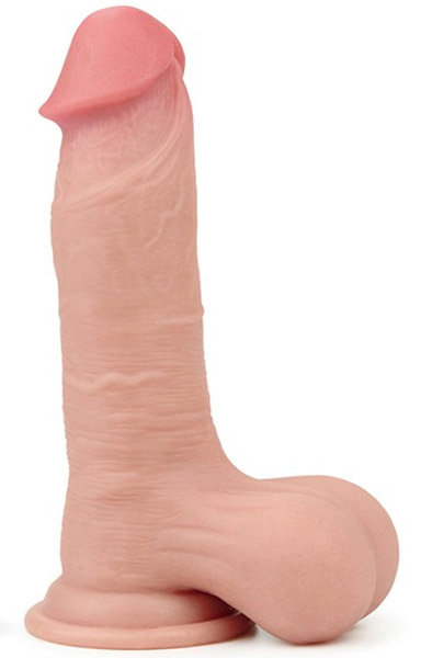 Lovetoy Sliding Skin Dual Layer Dong 19,5 cm - Dildo 1