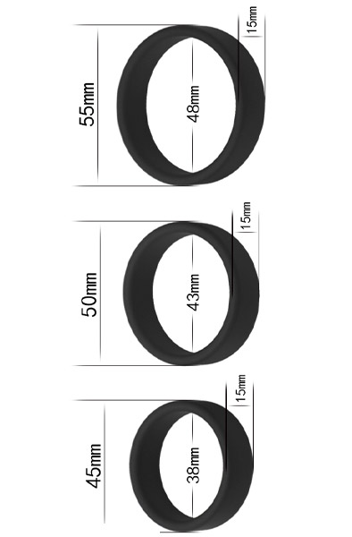 Lovetoy Soft Silicone Pro Rings - Cockring-Set 2