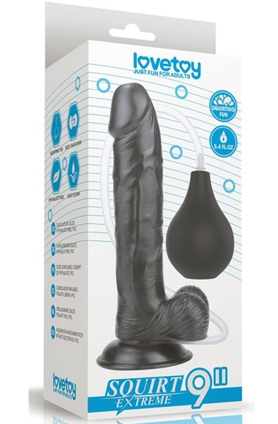 Lovetoy Squirt Extreme Dildo Black 23cm - Spritzdildo 3