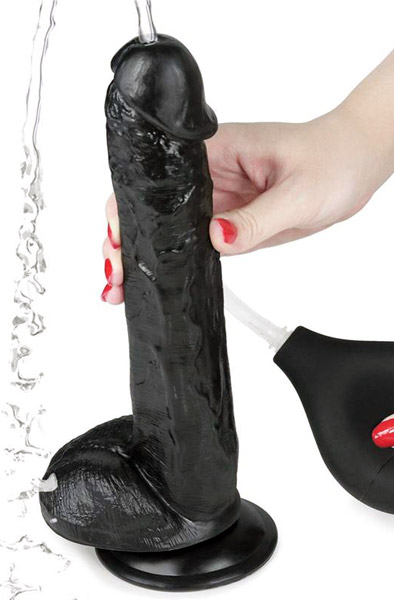 Lovetoy Squirt Extreme Dildo Black 28cm - Spritzdildo 2