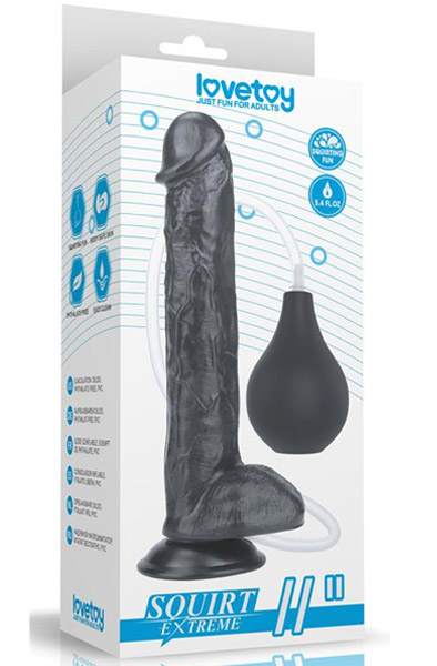 Lovetoy Squirt Extreme Dildo Black 28cm - Spritzdildo 3