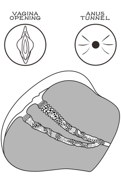 Lovetoy Streetgirl 4 Brown - Vagina-Masturbator 5