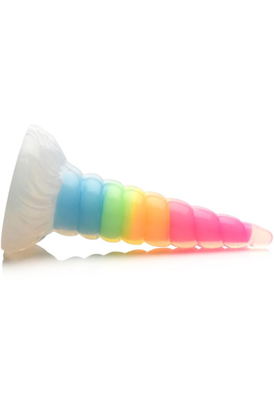 Luminescent Rainbow Silicone Dildo 20 cm - Drachen-Dildo 4