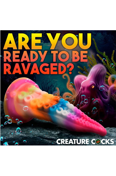 Luminoctopus Glow-In-The-Dark Dildo 18,3 cm - Drachen-Dildo 3