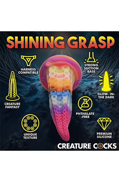 Luminoctopus Glow-In-The-Dark Dildo 18,3 cm - Drachen-Dildo 7