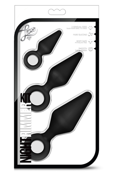 Luxe Wearable Night Rimmer Kit Black - Analplug Set 2