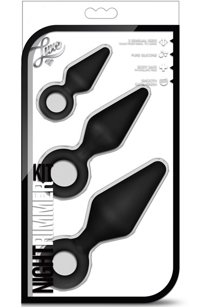 Luxe Wearable Night Rimmer Kit Black - Analplug Set 3