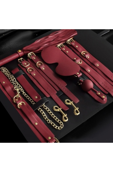 Luxury BDSM 11-pcs Kit Clarissa Red - Bondage kit 3