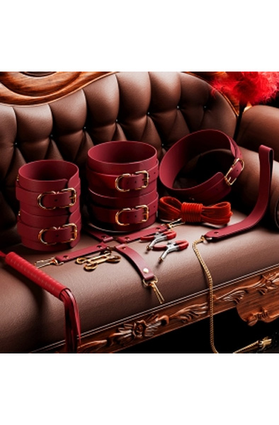 Luxury BDSM 11-pcs Kit Clarissa Red - Bondage kit 5