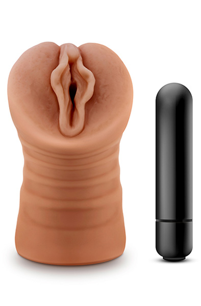 M For Men Sofia Mocha - Vibrierender Vagina-Masturbator 1