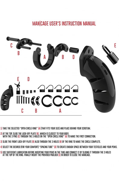 Mancage 01 Chastity Cock Cage Black - Chastity cage 3