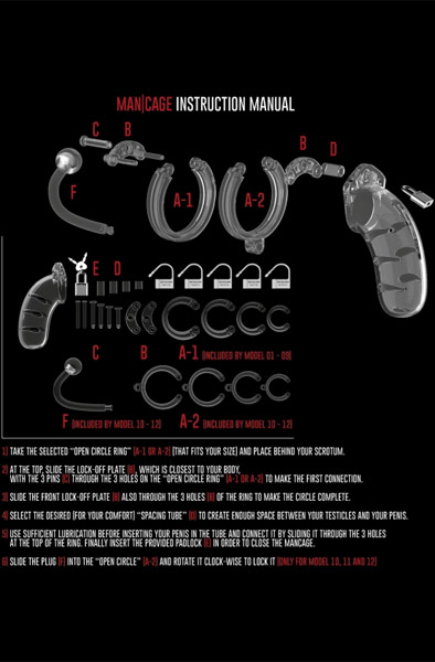 Mancage 11 Chasity Cage With Plug Transparent - Keuschheitskäfig 3