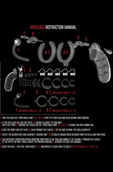 Mancage 12 Chasity Cage With Plug Transparent - Keuschheitskäfig 3