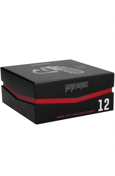 Mancage 12 Chasity Cage With Plug Transparent - Keuschheitskäfig 4