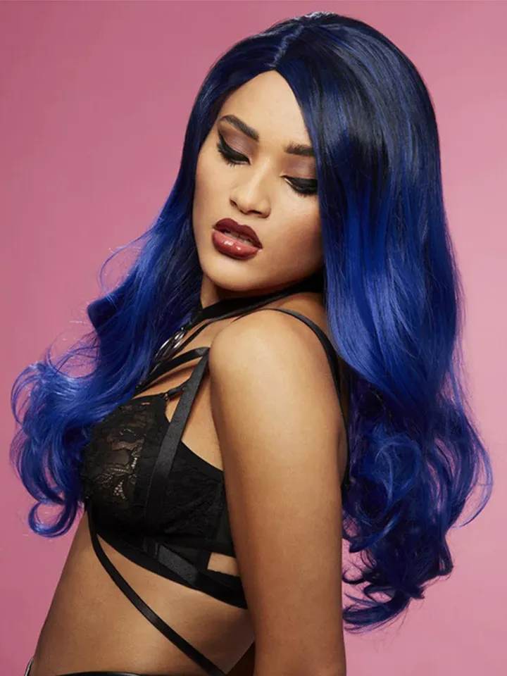 Manic Panic Midnight Blue Waves Wig - Wig 1 [full]