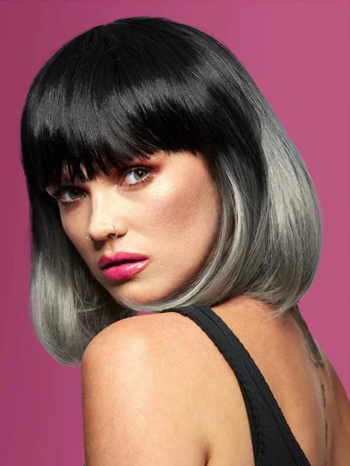 Manic Panic Ombre Grey Bob Wig - Wig 1 [full]