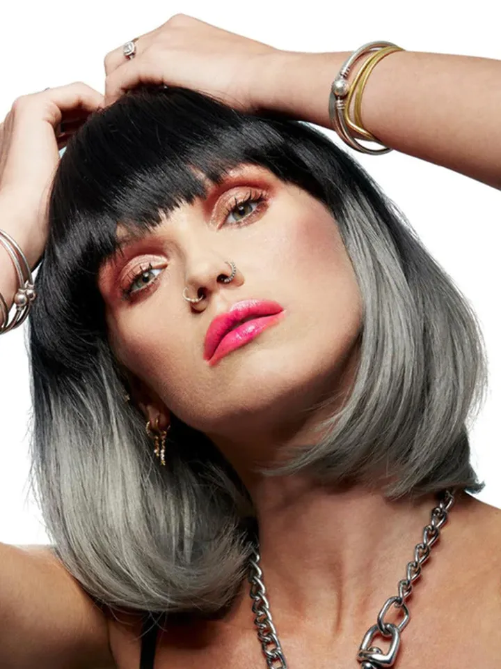 Manic Panic Ombre Grey Bob Wig - Wig 2 [full]
