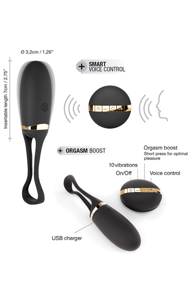 Marc Dorcel Secret Delight Black - Vibrierendes Ei 2