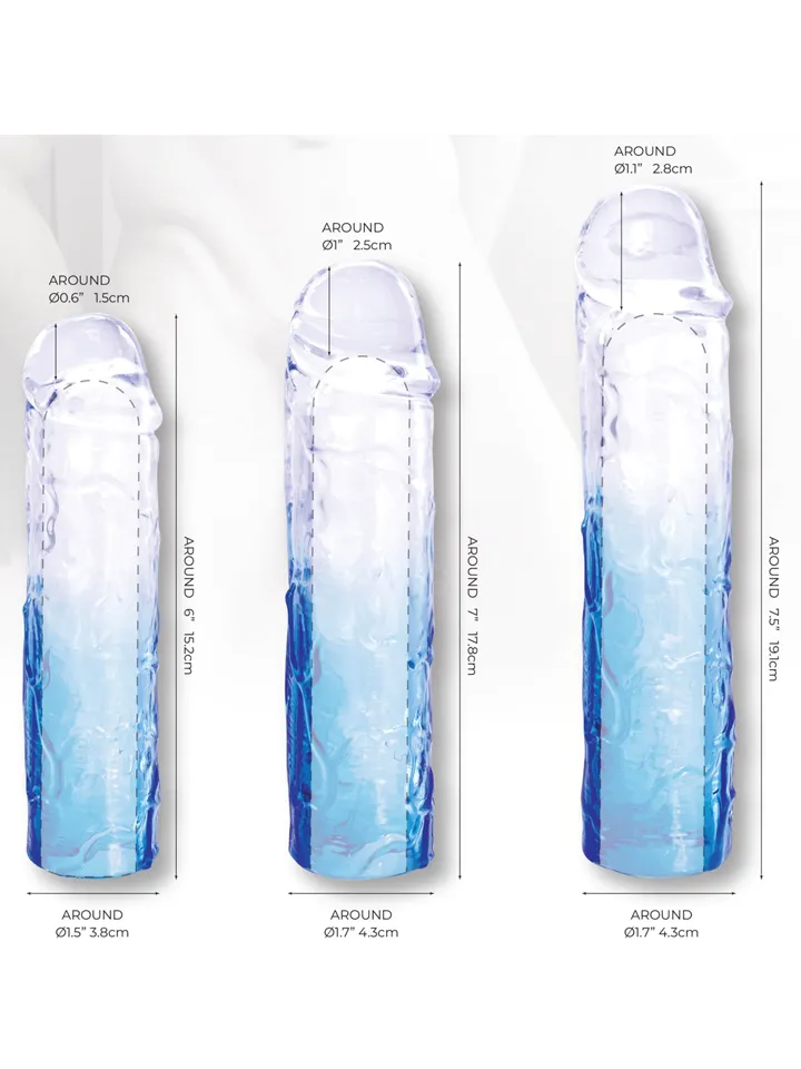 Massive 3-In-1 Extension Sleeve Pack Blue - Penis extender/penis sleeve 2