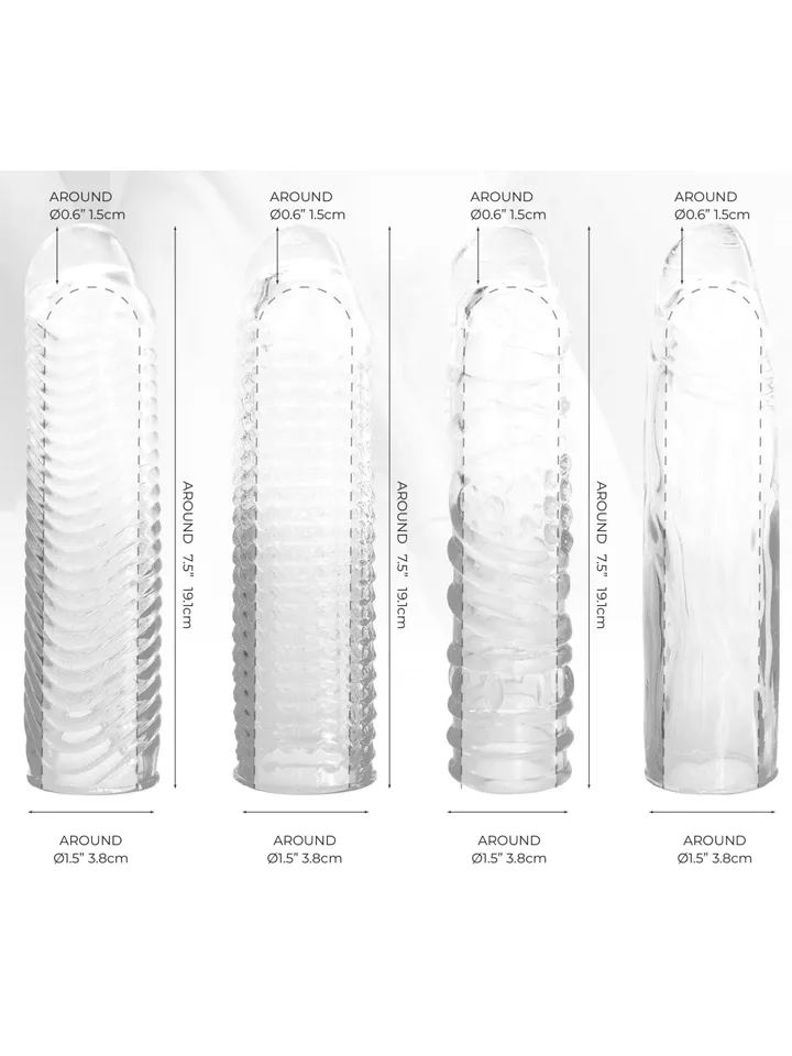 Massive 4-In-1 Extension Sleeve Pack - Penis extender/penis sleeve 2