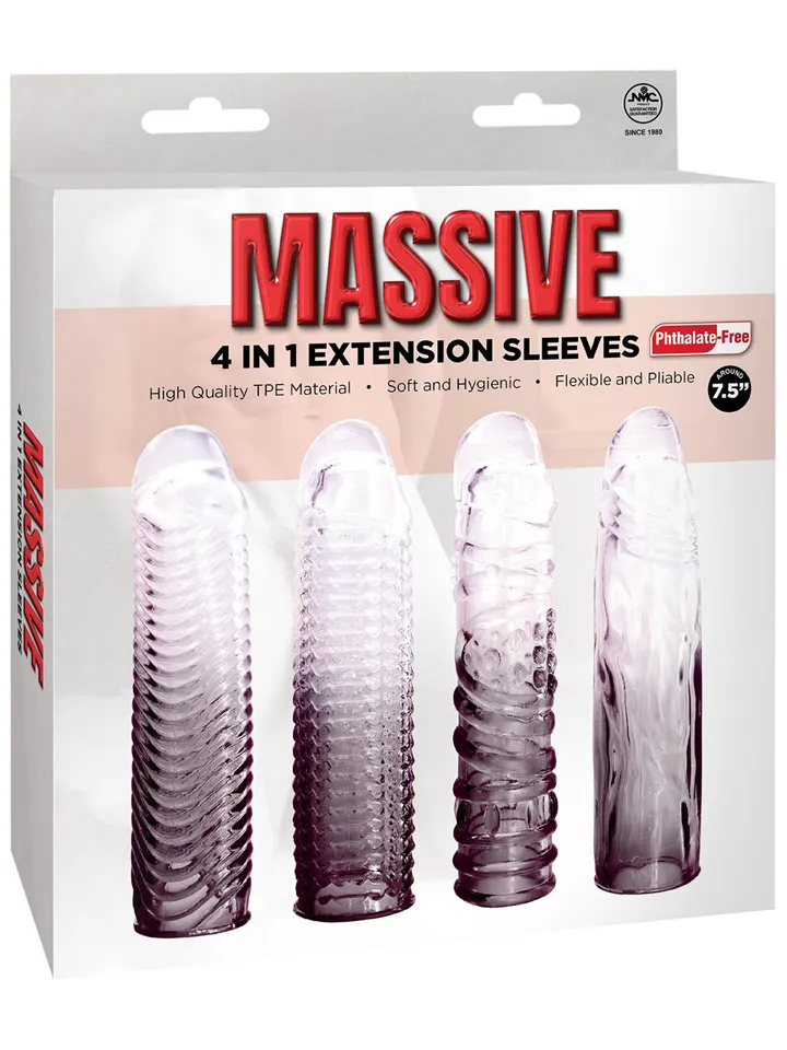Massive 4-In-1 Extension Sleeve Pack - Penis extender/penis sleeve 3