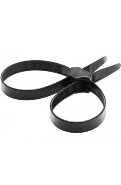 Master Series Black Zip Tie Police Cuffs - Handschellen 1
