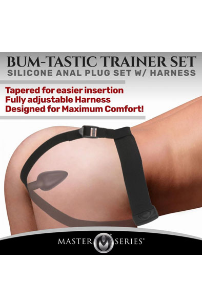 Master Series Bum-Tastic Anal Plug Set With Harness - Prostatastimulation 3