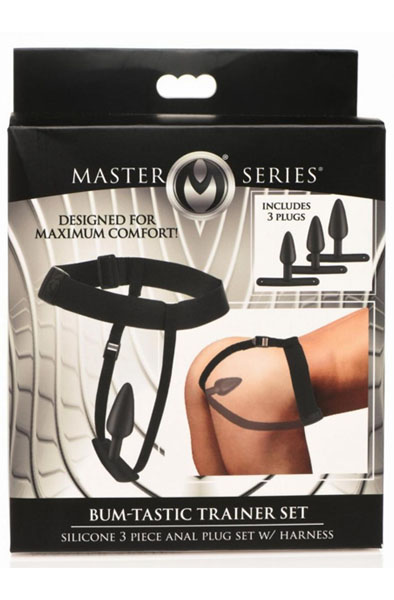 Master Series Bum-Tastic Anal Plug Set With Harness - Prostatastimulation 5